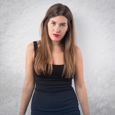 Kadın izole beyaz arka plan üzerinde