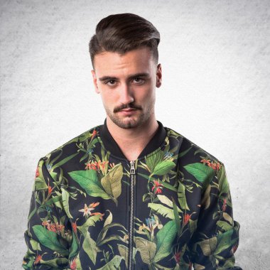Model adam üzerinde beyaz Studio