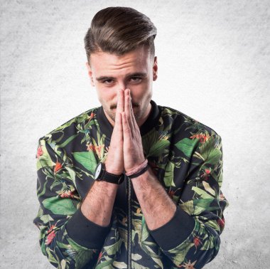 Model adam üzerinde beyaz Studio