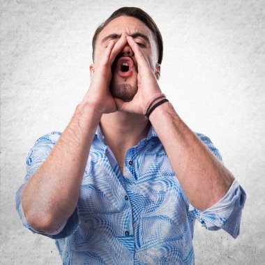 Model adam üzerinde beyaz Studio