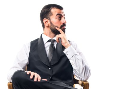 Koltukta oturan işadamı