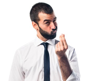 İşadamı bir para hareketi yapıyor