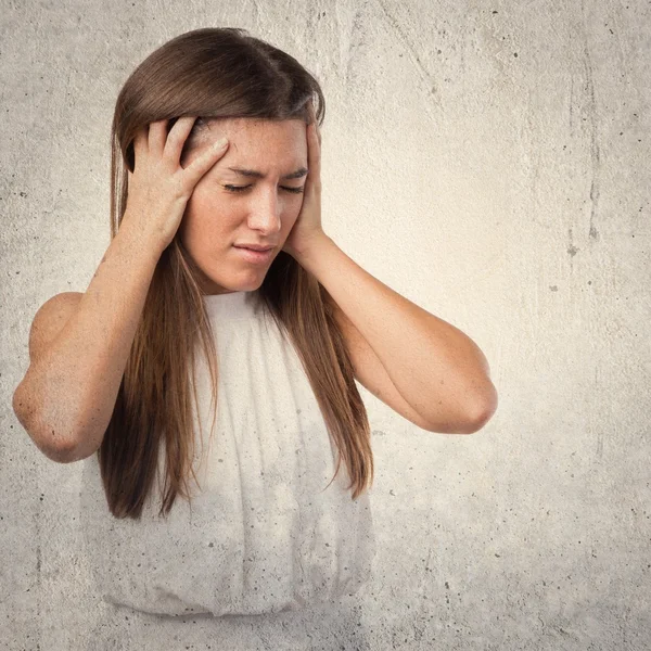 Mädchen über isoliertem weißem Hintergrund — Stockfoto