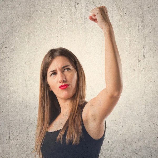 Girl over isolated white background — Stock Photo, Image