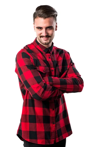 Modèle homme en studio sur blanc — Photo