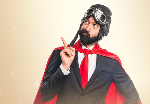 Man over isolated white background