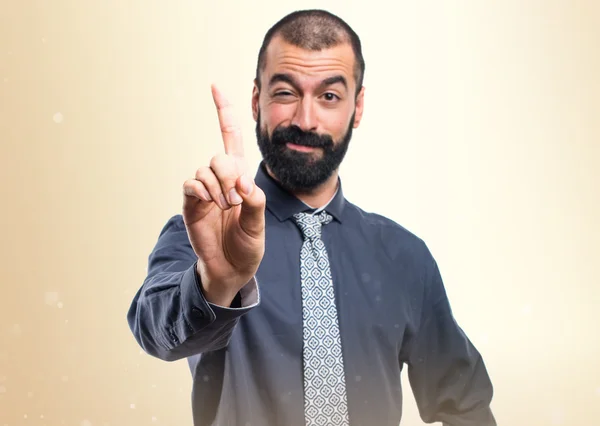 Homem sobre fundo branco isolado — Fotografia de Stock