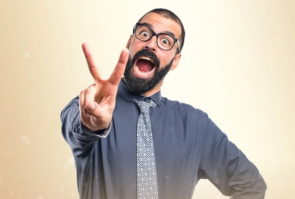 Homem sobre fundo branco isolado — Fotografia de Stock