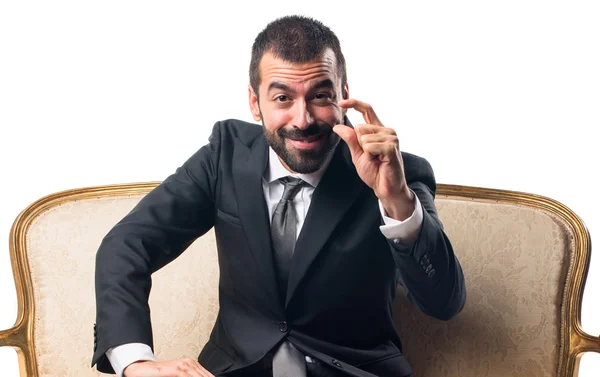 Hombre sobre fondo blanco aislado — Foto de Stock