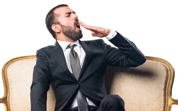 Hombre sobre fondo blanco aislado — Foto de Stock