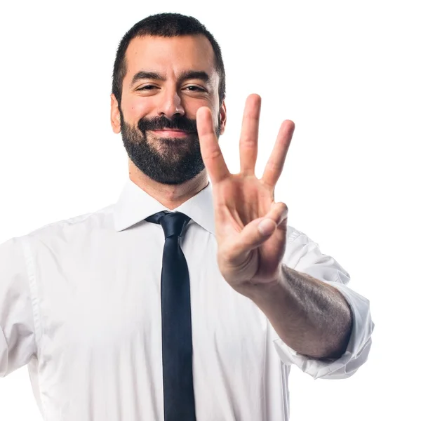 Homem sobre fundo branco isolado — Fotografia de Stock