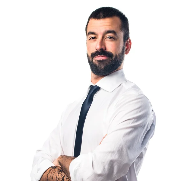 Businessman with his arms crossed — Stock Photo, Image