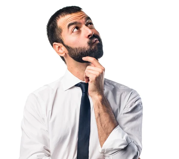 Hombre sobre fondo blanco aislado — Foto de Stock