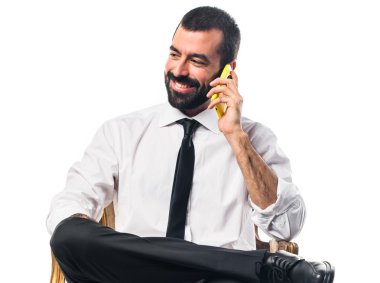 işadamı için telefon konuşma