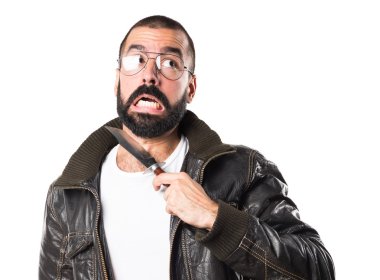 Bıçaklı pezevenk adam