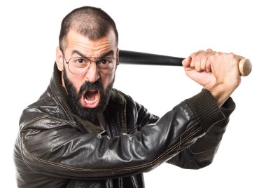 Beyzbol oynayan pezevenk adam