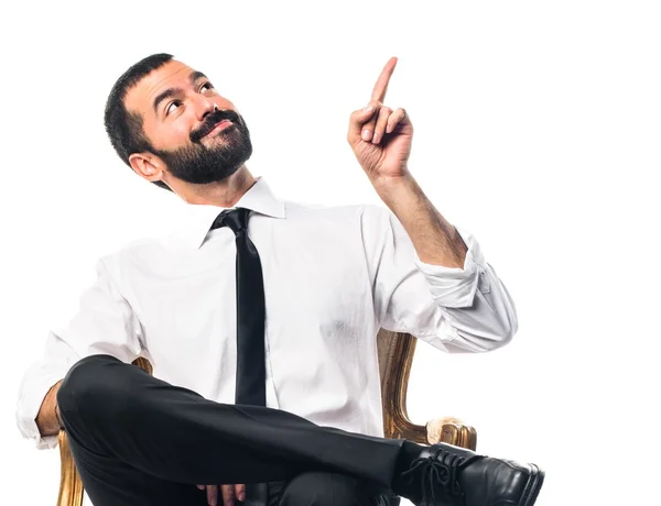 Hombre sobre fondo blanco aislado — Foto de Stock