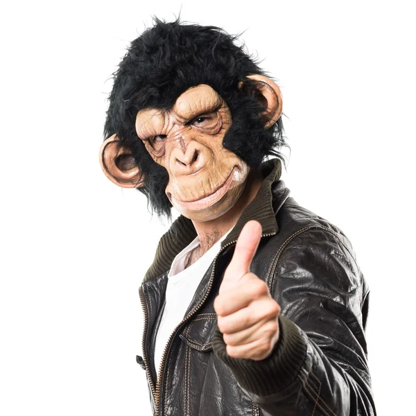 Opičí muž s palcem nahoru — Stock fotografie