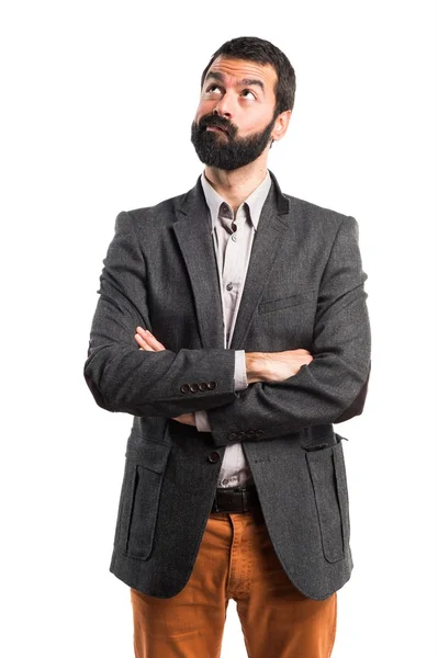 Hombre sobre fondo blanco aislado — Foto de Stock