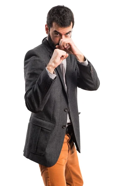 Man giving a punch — Stock Photo, Image