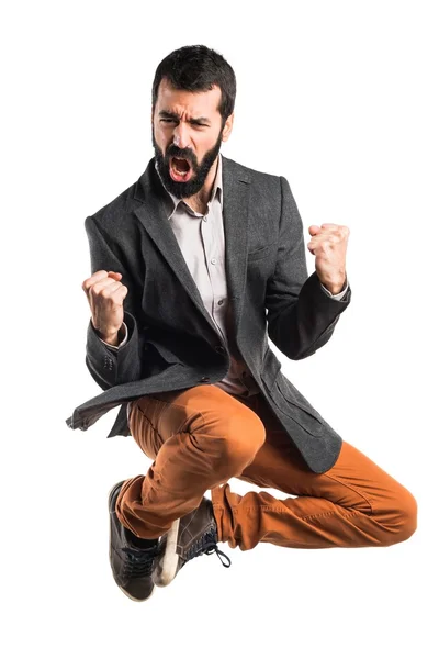 Homem sobre fundo branco isolado — Fotografia de Stock