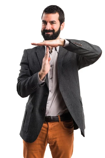Man making time out gesture — Stock Photo, Image