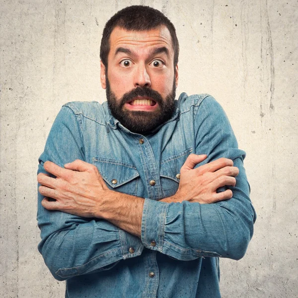 Hombre sobre fondo blanco aislado — Foto de Stock