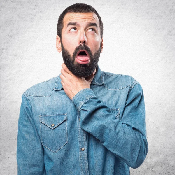 Hombre sobre fondo blanco aislado — Foto de Stock