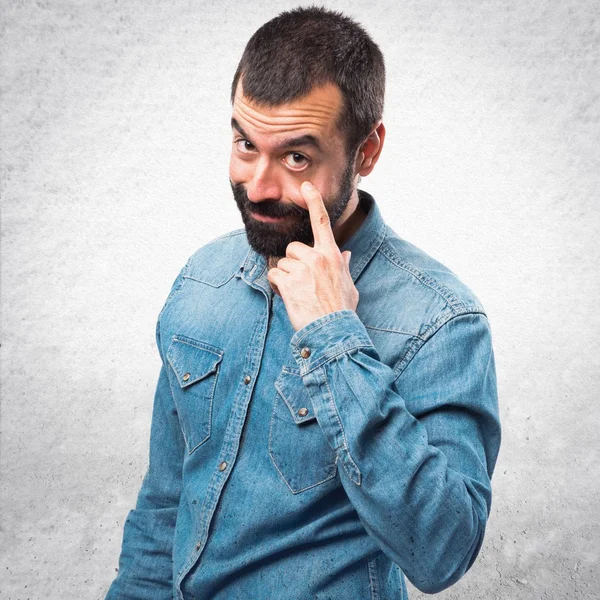 Hombre sobre fondo blanco aislado — Foto de Stock