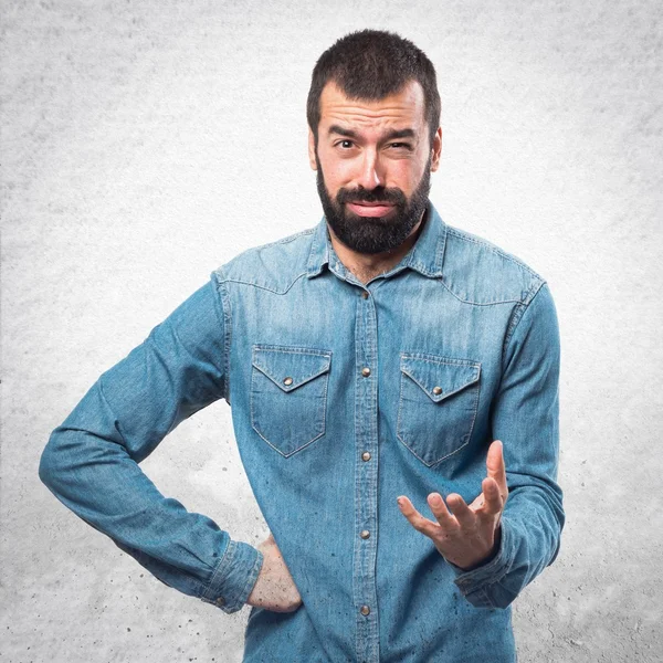 Hombre sobre fondo blanco aislado — Foto de Stock