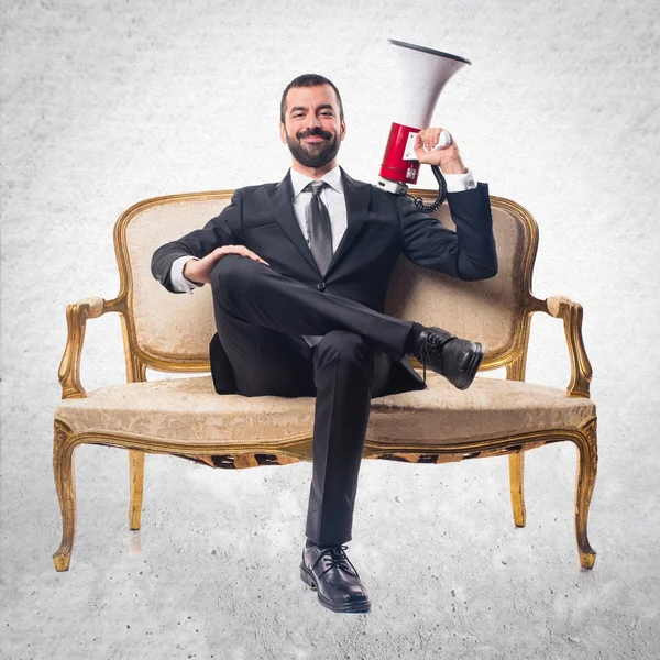 Hombre sobre fondo blanco aislado — Foto de Stock