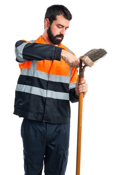 Homem sobre fundo branco isolado — Fotografia de Stock