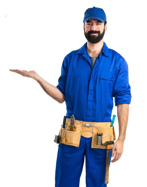 Hombre sobre fondo blanco aislado — Foto de Stock