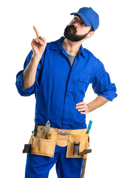 Hombre sobre fondo blanco aislado — Foto de Stock