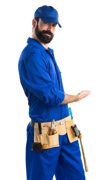 Hombre sobre fondo blanco aislado — Foto de Stock