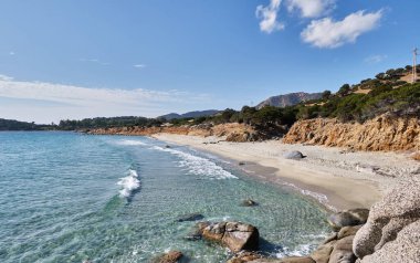 Cala Piscadeddus, Villasimius, Cagliari, Sardinya, İtalya 'da güzel bir plaj.
