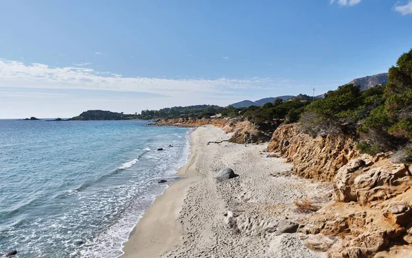 Cala Piscadeddus Hermosa Playa Villasimius Cagliari Cerdeña Italia — Foto de Stock