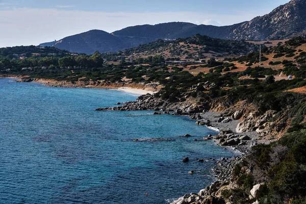 Cala Piscadeddus Hermosa Playa Villasimius Cagliari Cerdeña Italia —  Fotos de Stock