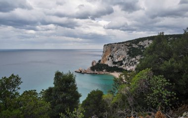 Cala Luna, Cala Gonone 'daki güzel plaj, Dorgali, Nuoro, Sardinya, İtalya