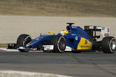 Şoför Marcus Ericsson. Sauber F1 takımı.