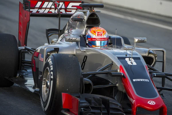 Driver Romain Grosjean. Haas F1 team — Stock Photo, Image