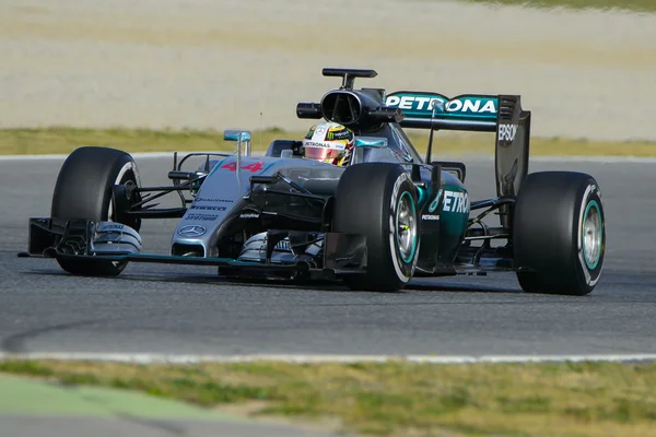 Autista Lewis Hamilton. Team Mercedes AMG Petronas — Foto Stock