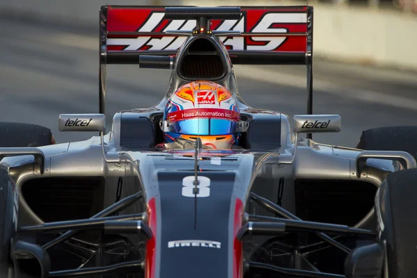Řidič Romain Grosjean. Haas F1 tým — Stock fotografie