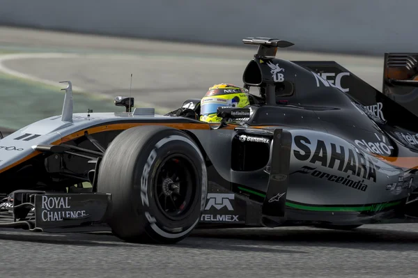 Conductor Sergio Pérez. Equipo Sahara Force India —  Fotos de Stock