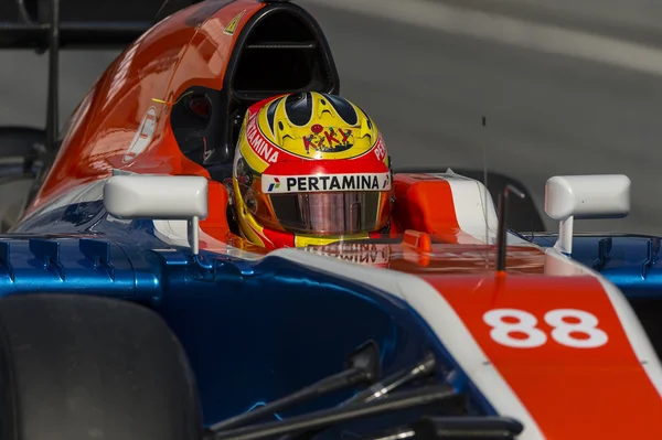 Stuurprogramma Rio Haryanto. Team Manor F1 — Stockfoto