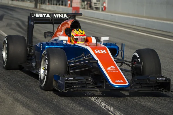 Fahrer Rio Haryanto. Team Manor f1. — Stockfoto