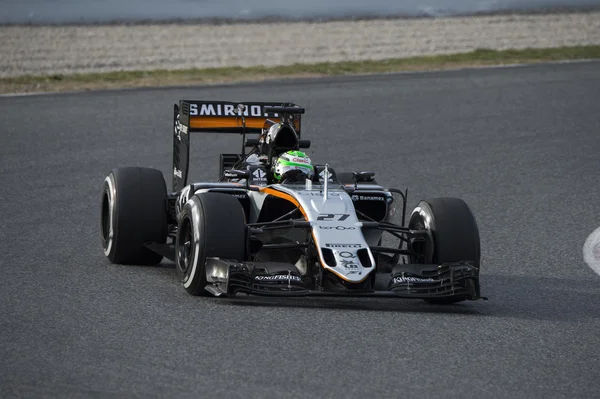 Conductor Nico Hunkelberg. Equipo Sahara Force India —  Fotos de Stock