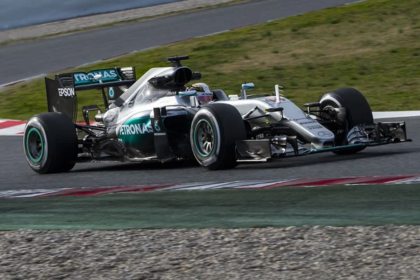 Řidič Lewis Hamilton. Tým Mercedes — Stock fotografie