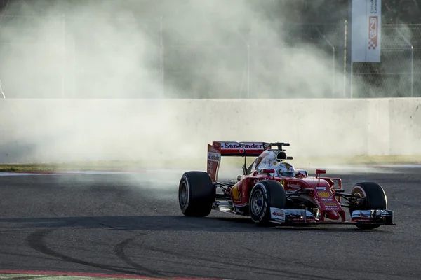 Řidič Sebastian Vettel. Ferrari — Stock fotografie