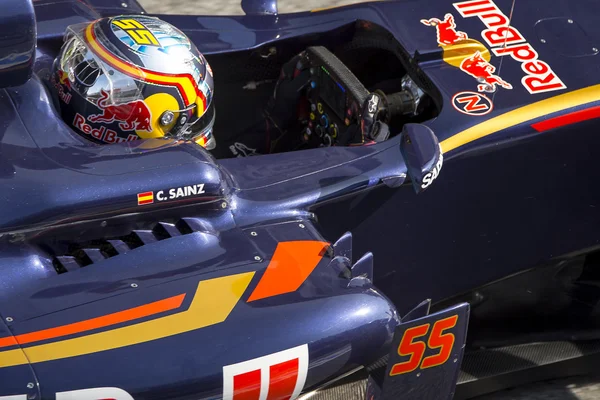 Conductor Carlos Sainz. Equipo Toro Rosso —  Fotos de Stock